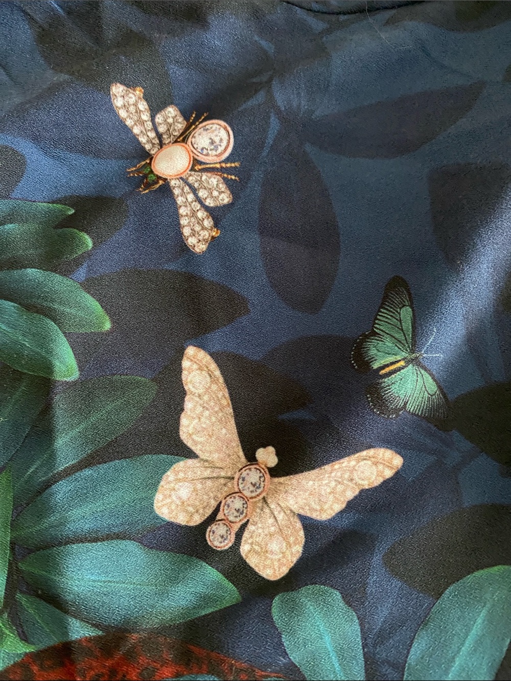 Ted Baker London Bevlei blouson batwing pullover knit details tiger print Small - Picture 13 of 15